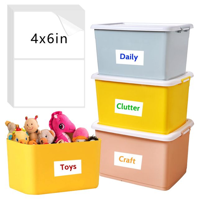 Tear Resistant No Residue Matte White Blank Sticker Label Label Sticker Removable Sticker for Storage Bin Box Home Pantry Item