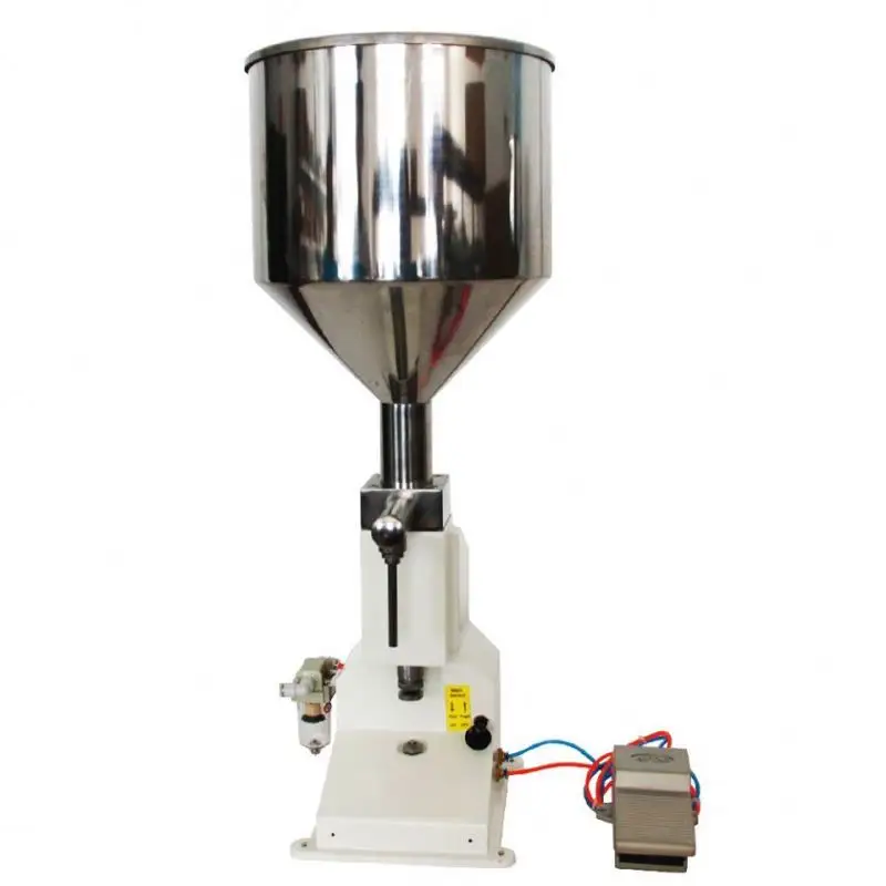 Pnömatik dolgu A02 krema dolum makinası/Pedal sıvı dolum makinesi için krem