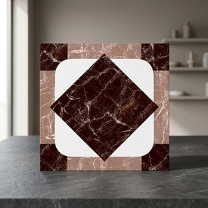 Carreaux de sol en céramique aspect marbre glacé Golden Vein White 16x16 pouces, qualité supérieure, imperméables et antidérapants - Product Image 6