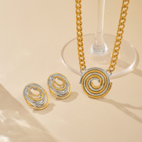 Boucles d'oreilles uniques en acier inoxydable plaqué or 18 carats PVD, style bohème vintage, motif vortex, tendance INS hiver 2027 Dazan New Wave, cadeau de Noël