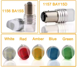 Lampadina a LED per auto 12V 1157 <span class=keywords><strong>1156</strong></span> BA15S BAY15D <span class=keywords><strong>P21W</strong></span> P21/5W 2835 9SMD segnale di direzione per moto Stop retromarcia luce bianca rosso ambra - Product Image 5