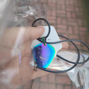 个性化雕刻印刷金属吉他拨片空白定制标志吉他拨片钥匙扣 - Product Image 3