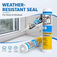 PINSU-NS Mastic silicone étanche pour balcon, fenêtres et portes en alliage d'aluminium – Pâte adhésive spéciale d'étanchéité