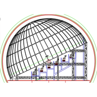 Écran de projection en dôme personnalisé, écran de dôme de planétarium sphérique immersif pour musée, salle d'exposition scientifique