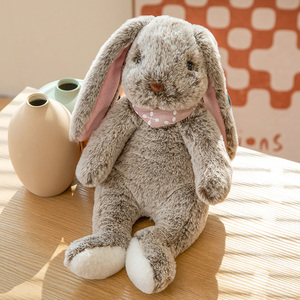 Thoải mái PP bông phim hoạt hình thỏ cho giấc ngủ và các bên Big-eared Easter Bunny mềm đồ chơi sang trọng trong áo len - Product Image 1