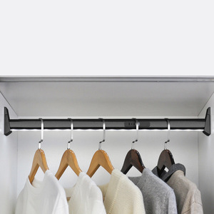 O'Leeford Led <b>Wardrobe</b> Hanging Rod Aluminum Alloy Human Body Sensor Multi Function - Product Image 4