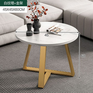 Ensemble de tables basses modernes de luxe en marbre <span class=keywords><strong>noir</strong></span>, blanc, carré, rond, doré, en bois, de style nordique, pour salon <span class=keywords><strong>et</strong></span> maison - Product Image 6