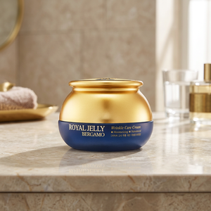 Bergamo Royal Jelly Crema para el cuidado de las arrugas 50g Loción facial antienvejecimiento Ingredientes sin crueldad de alta calidad de Corea - Product Image 3