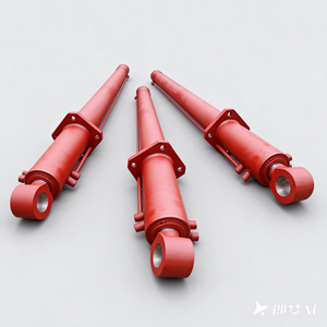 Cilindro Hidráulico Telescópico Cónico de Largo Alcance y Alto Rendimiento para Camiones Volquete y Equipos de Minerí<span class=keywords><strong>a</strong></span>, Soporte Hidráulico - Product Image 1