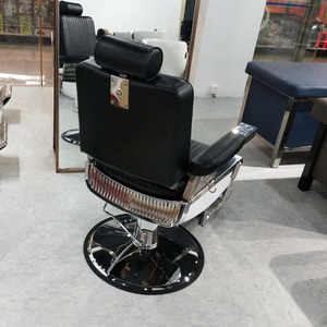 Sillón de <span class=keywords><strong>Barber</strong></span>ía Retro, Reclinable, Hidráulico, Resistente, de Cuero PU Antiguo para Hombre - Product Image 4