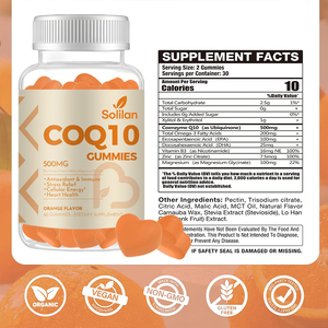 Venta al por mayor a granel <span class=keywords><strong>HALAL</strong></span> Salud DE LA PIEL Antienvejecimiento Vitamina B3 Magnesio Glicinato Coenzima Q10 <span class=keywords><strong>Gummy</strong></span> Suplementos con Omega 3 DHA & EPA - Product Image 3