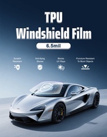 Film de protection de pare-brise en TPU PPF haute définition 6,5 mil - Super hydrophobe, anti-explosion (anti-salissure, sans vertiges)