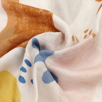 Selimut Bayi Muslin Ultra Lembut, Bernapas, Motif Bunga, Ramah Kulit, Ringan, untuk Bayi Baru Lahir