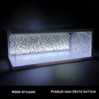 Diorama 1/64 Scène Cyberpunk Parking Simulé Vitrine de Présentation pour Modèles de Voitures Miniatures Garage de Rangement Éclairage Néon