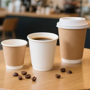 Tapa de vaso de papel para manualidades de doble pared desechable, respetuoso con el medio ambiente JN, vaso de embalaje de papel reciclable de un solo uso - Product Image 1
