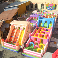 Vente chaude grande maison de rebond gonflable pour adultes défi extérieur parcours d'obstacles aire de jeux pour le plaisir et la forme physique