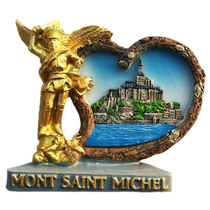 Weivista 3D Mont Saint-Michel Normandía <span class=keywords><strong>Francia</strong></span> Imán de nevera Colección artesanal de regalo de recuerdo - Product Image 1