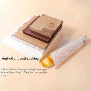 Feuilles absorbantes personnalisées à <span class=keywords><strong>emporter</strong></span> pour la cuisson de plats Papier coussin absorbant l'huile Papier d'emballage pour aliments avec application - Product Image 2