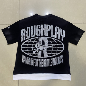 <strong>Mens</strong> T-Shirt Heavyweight Acid Washed Printing Design Graphic Clothing <strong>Men</strong> Streetwear Graffiti Diamond Roughplay T Shirts for <strong>Men</strong> - Product Image 5