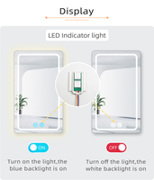 Offres Spéciales DC12V/24V deux boutons désembuage Anti-buée Led interrupteur de lumière fluide 5A 120W interrupteur tactile miroir intelligent