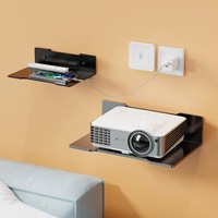 Étagère de rangement murale multifonctionnelle pour accessoires TV et routeur Wifi Support de rangement pour la maison Support en métal durable