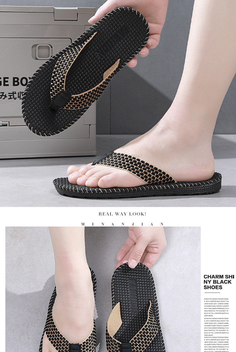 Trend Summer Men Casual Shoes Outside Anti-slip Wear-resistant Slippers Clip Feet Beach Flip-flops Men