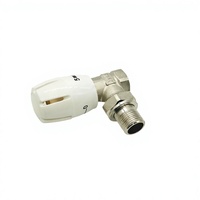 Vanne de radiateur thermostatique manuelle Xingfu 1/2" en laiton, filetage mâle-femelle, pour eau à température normale, OEM, pour chauffe-serviettes et chauffage au sol