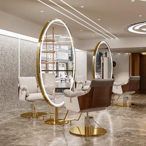 Canada Hot Sale Large Full Length Gold Styling Barber Salon Wall Ounted Hairdressing <b>Makeup</b> <b>Led</b> Beauty Salon <b>Mirror</b> - Product Image 3