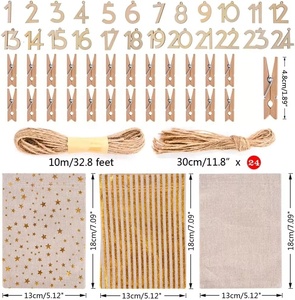 Sac en jute naturel écologique avec cordon de serrage, plusieurs tailles et couleurs, pochette de rangement en toile de jute, sac cadeau personnalisé avec logo pour Noël - Product Image 6