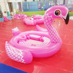 Flotador inflable para piscina personalizada, Isla hinchable grande para fiesta en el agua, flamenco - Product Image 6