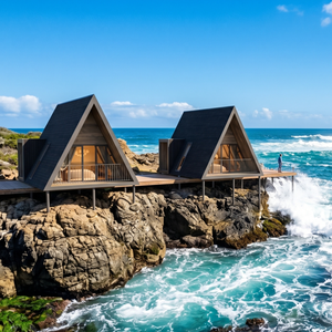 Structure d'investissement modulaire de luxe pour hôtel de villégiature en bord de rivière, projet d'extension commerciale S410, maison en A-frame - Product Image 2