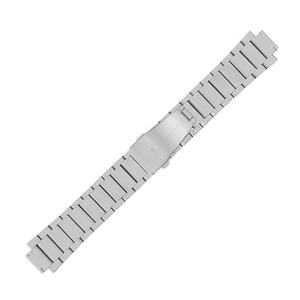 Bracelet de montre en acier inoxydable 316L, bracelet à maillons argentés, fermoir papillon, bracelet de remplacement pour hommes - Product Image 2