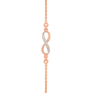 Pulsera de Diamantes Infinito, Elegante y Lujosa, con Símbolo de Infinito, Joyería de Diseño Inspirada en Diamantes Brillantes, Tono Dorado Premium - Product Image 3
