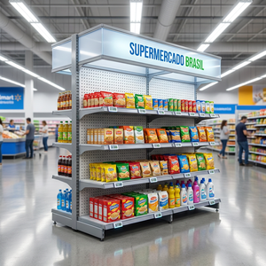 Estanterías de Góndola para Supermercados Xingye para Distribuidores en Brasil, Estantería de <span class=keywords><strong>Supermercado</strong></span>, Góndolas para Tiendas, Exhibidores para Minoristas - Product Image 4
