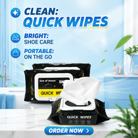Serviettes de nettoyage de chaussures portables, lingettes humides pour baskets, séchage rapide, écologiques, désodorisantes, soin des chaussures multi-surfaces