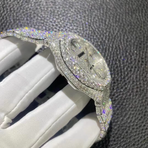 Lujo Hip Hop Bust Down VVS1 Moissanite Relojes para hombres Pass Diamond Tester - Product Image 4