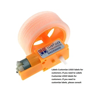 Tt DC moteur de décélération Intelligent voiture robot roues 65mm * 27mm pneus en caoutchouc - Product Image 2