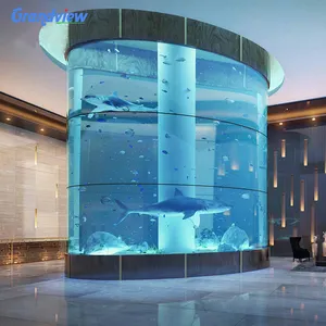 थोक Plexiglass निर्माता कलाकारों बड़ी एक्रिलिक बेलनाकार स्पष्ट मछलीघर मछली टैंक एक्वैरियम के लिए बड़े एक्रिलिक चादरें