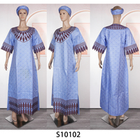 Nouvelle robe pour femme de haute qualité avec écharpe, design brodé Bazin Riche africain personnalisé