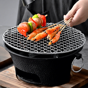Japanese Style Tabletop <b>Cast</b> Iron Charcoal Grill Portable Mini Hibachi BBQ Grill Stove for Home Garden Outdoor - Product Image 1