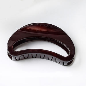 Français rétro creux croissant cheveux griffe femme 2025 nouveau exquis mat griffe pince fille cambrure Logo personnalisé cheveux accessoires - Product Image 4