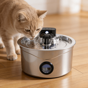 Fuente para Mascotas de Acero Inoxidable, Duradera, con Batería, para Gatos, Perros y Animales Pequeños, Uso en Interiores, Portátil y Ligera, en Oferta - Product Image 1