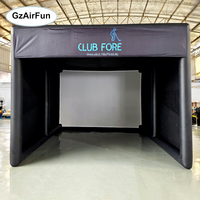 Simulateur de golf à domicile GZAIRFUN, enclos gonflable avec projecteur, installation facile pour une pratique de golf privée