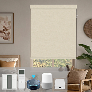 Persianas Enrollables Motorizadas Eléctricas de Diseño Vertical SAMADHI, Tela Opaca de Poliéster, Personalizables para Ventanas - Product Image 1