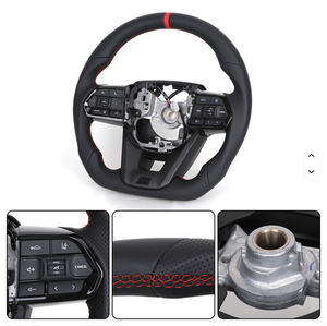 2008-2021 para Toyota Land Cruiser LC79 LC76 LC70 LC300 <span class=keywords><strong>GR</strong></span> estilo volante de cuero completo botón negro para Corolla y Yaris - Product Image 2