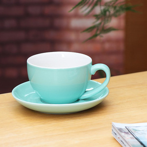 ชุดแก้วกาแฟเซรามิกพร้อมจานรอง 200 มล. สีพื้น พิมพ์ลายสกรีน สำหรับเป็นของขวัญ - Product Image 2