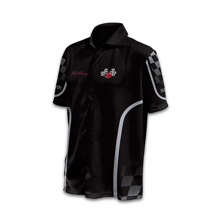 Polos E-Sports Logotipo personalizado Gaming Race Car Team Ropa Sublimado Racing Polo