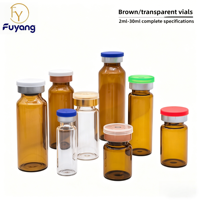 Ampoule en verre borosilicate ambré transparent, capacité 2ml-30ml, vente en gros, OEM, haute qualité, pour cosmétiques, gouttes pour les yeux, stockage de réactifs