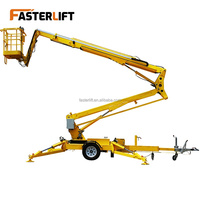 Certifié CE 10 ~ 20m 200kg Charge Haut de Gamme Ciel Hydraulique Remorque Petite Araignée Remorquable Boom Lift pour Arbre de Travail