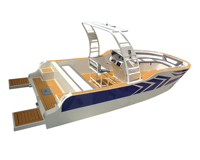 Nouveau design 700 560 V profond 23ft 18ft hors-bord V profond Yacht en aluminium soudé à vitesse de luxe Bateau de pêche en mer